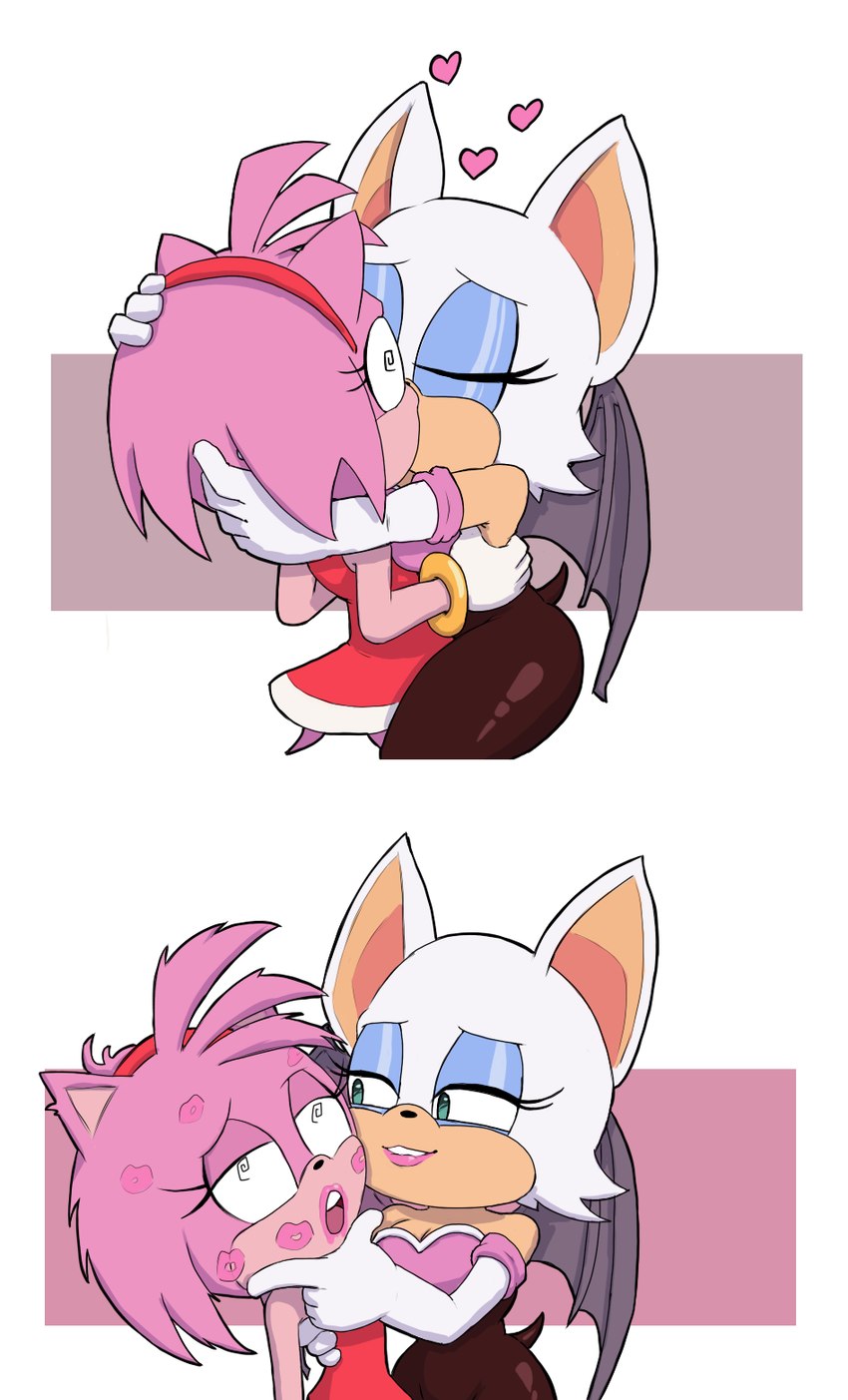 amy rose and rouge the bat (sonic the hedgehog (series) and etc) created by harrace-harrison