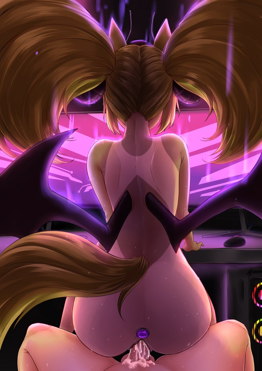 accessory anal anal_penetration aura blonde_hair bodily_fluids buttplug buttplug_in_ass buttplug_insertion computer computer_monitor computer_mouse cum cum_in_pussy cum_inside duo electronics energy_drain excessive_cum excessive_genital_fluids female female_penetrated first_person_view from_behind_position genital_fluids genitals hair hair_accessory hands_on_desk horn jewelry magic magic_user male male/female male_penetrating male_penetrating_female monitor not_furry object_in_ass on_bottom on_top pendant penetration penile penile_penetration penis penis_in_pussy pigtails plug_(sex_toy) plug_insertion rear_view reverse_cowgirl_position screen sex sex_toy sex_toy_in_ass sex_toy_insertion spread_wings sweat tanned tanned_skin vaginal vaginal_fluids vaginal_penetration wings jojo218 mythology tina_(vrabo) canid canine human humanoid hybrid mammal mythological_canine mythological_creature succubus werecanid werecanine werecreature werewolf absurd_res hi_res