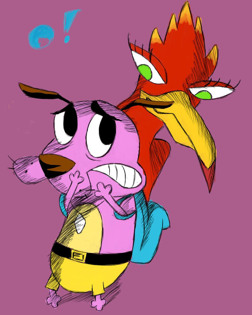 banjo, courage the cowardly dog, and kazooie (courage the cowardly dog and etc) created by unknown artist