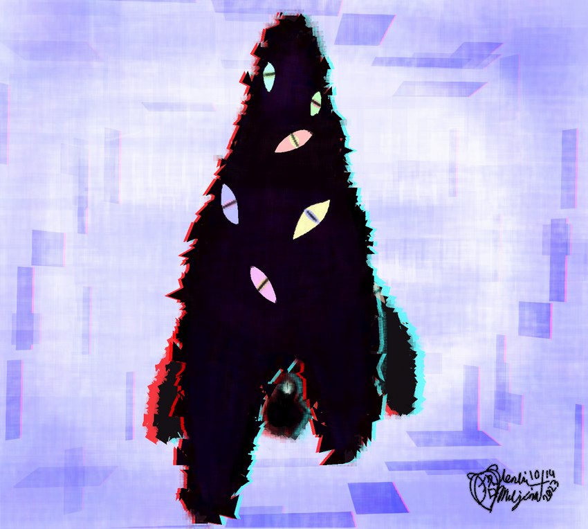 balls black_body chromatic_aberration feral genitals glitch intentional_artifacting male multi_eye penis solo walking_towards_viewer lendri_mujina glitch_productions the_amazing_digital_circus kaufmo_(tadc) abstraction_(tadc) digital_creature glitch_creature 2023 dated hi_res signature