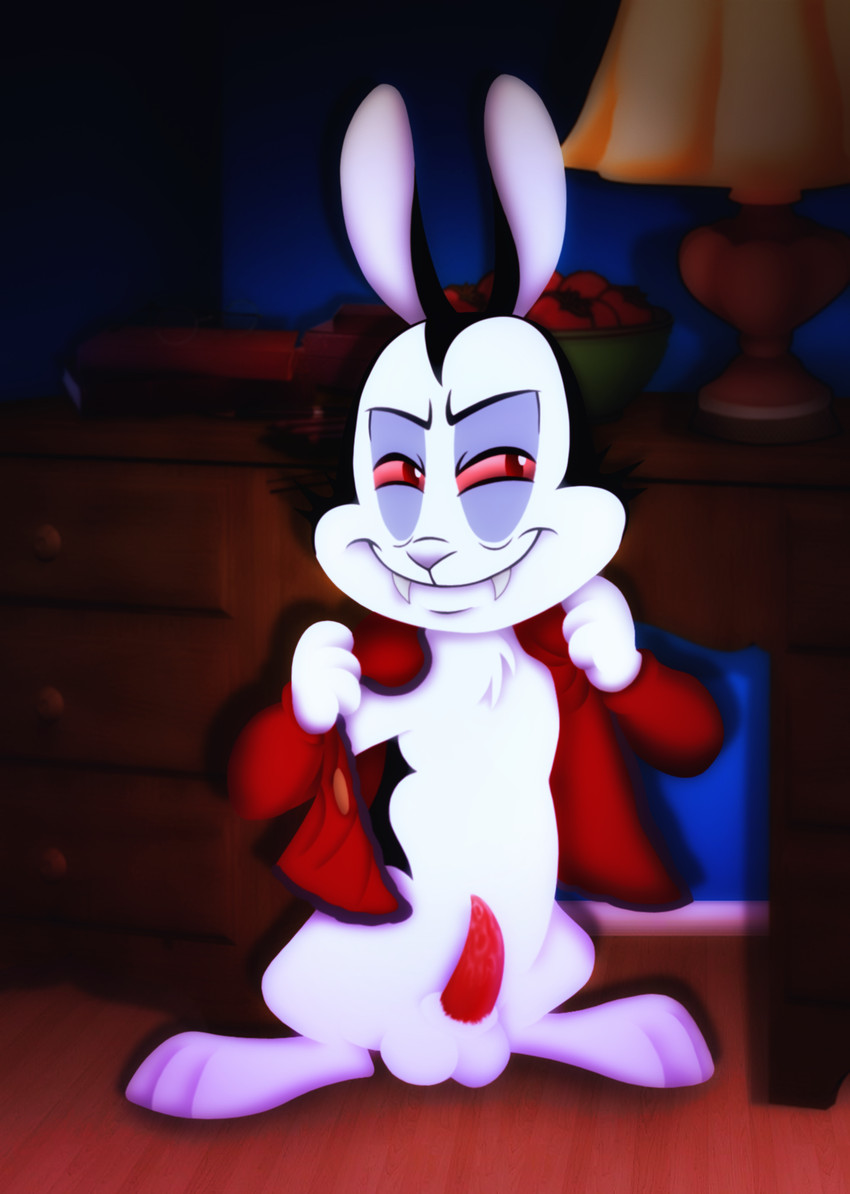 anthro feral male solo amegared bunnicula_(series) bunnicula lagomorph leporid mammal rabbit vampire hi_res