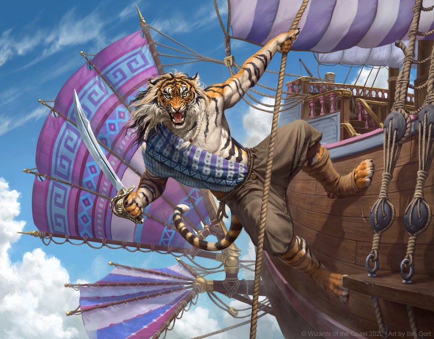 4_toes 5_fingers abs anthro black_lips black_stripes day detailed_background feet fingers fur lips male open_mouth orange_body orange_fur outside sky solo striped_body striped_fur stripes teeth toes tongue white_eyes caraid hasbro magic:_the_gathering wizards_of_the_coast jedit_ojanen felid mammal pantherine tiger 2022 digital_media_(artwork)