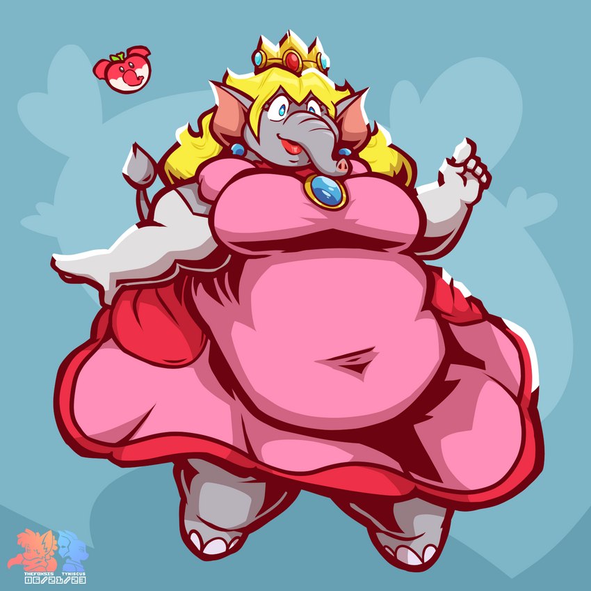 elephant peach and princess peach (super mario bros wonder and etc) created by thefoxsista