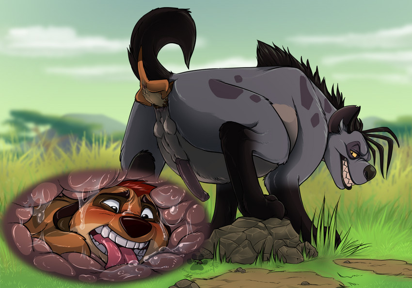 shenzi and timon (the lion king and etc) created by blizzieart