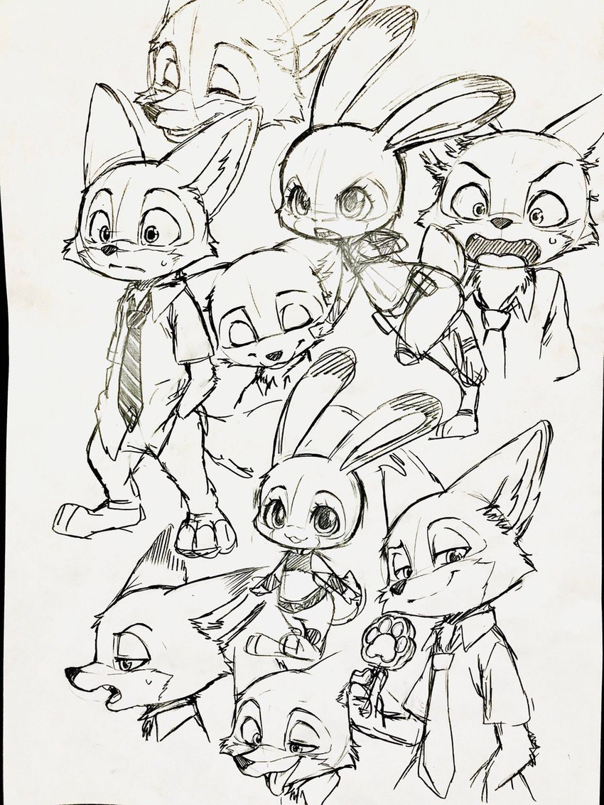 judy hopps and nick wilde (zootopia and etc) created by dogear218