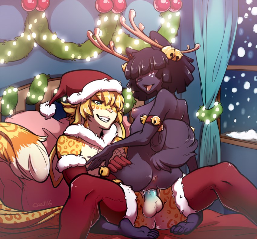 madeleine and oro uinku (christmas) created by caninelove