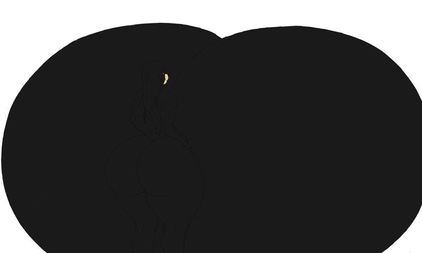 big_breasts big_butt black_body black_fur black_hair breasts butt female fur hair huge_breasts huge_butt hyper hyper_breasts nude red_eyes simple_background solo tail white_background wide_hips rmk178 boulder_bluepaw bear black_bear humanoid mammal ursine hi_res