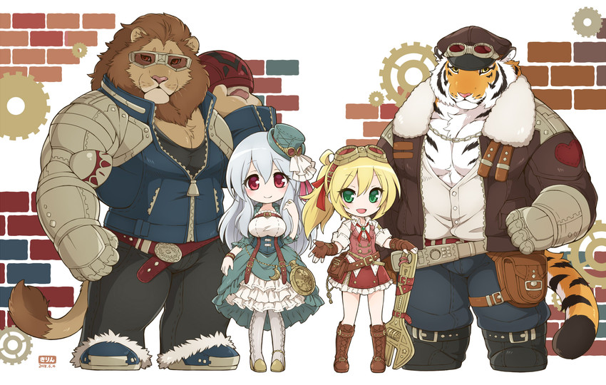 feena, lam-chan, lily, and lion-san created by giraffe (artist)