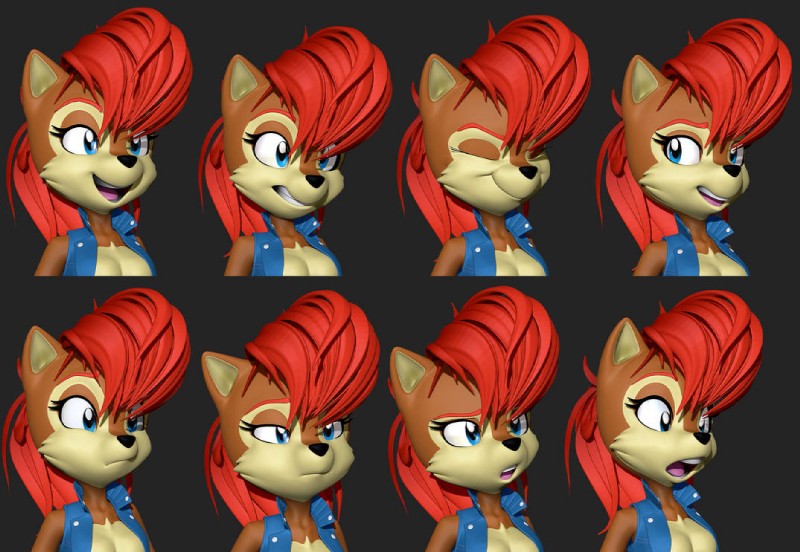 sally acorn (sonic the hedgehog (archie) and etc) created by lemurfeature