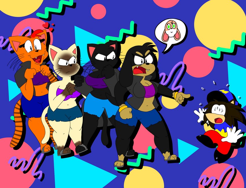 skully, seena, tessa, ray the hedgehog, jade hopper, and etc (steve and friends) created by rayoxter587