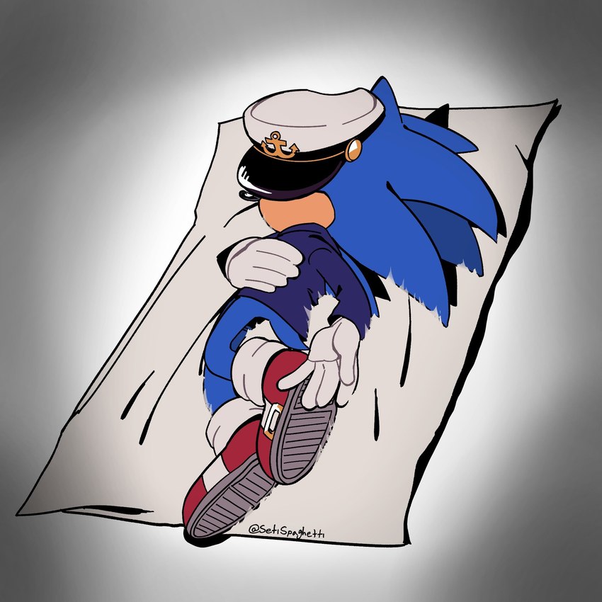 anthro blue_body blue_fur clothing footwear fur glue_trap hat headgear headwear humor male shoes solo setispaghetti dying_in_a_glue_trap sega sonic_the_hedgehog_(series) the_murder_of_sonic_the_hedgehog sonic_the_hedgehog eulipotyphlan hedgehog mammal 1:1 hi_res meme