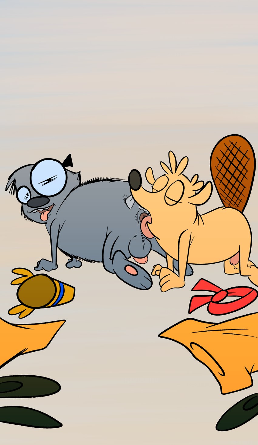 all_fours anal clothing clothing_aside doggystyle duo eyewear from_behind_position glasses grey_background licking male male/male nude oral rimming sex simple_background tongue tongue_out r4c00n camp_lazlo cartoon_network samson_clogmeyer wilbert_(camp_lazlo) beaver caviid guinea_pig mammal rodent absurd_res hi_res