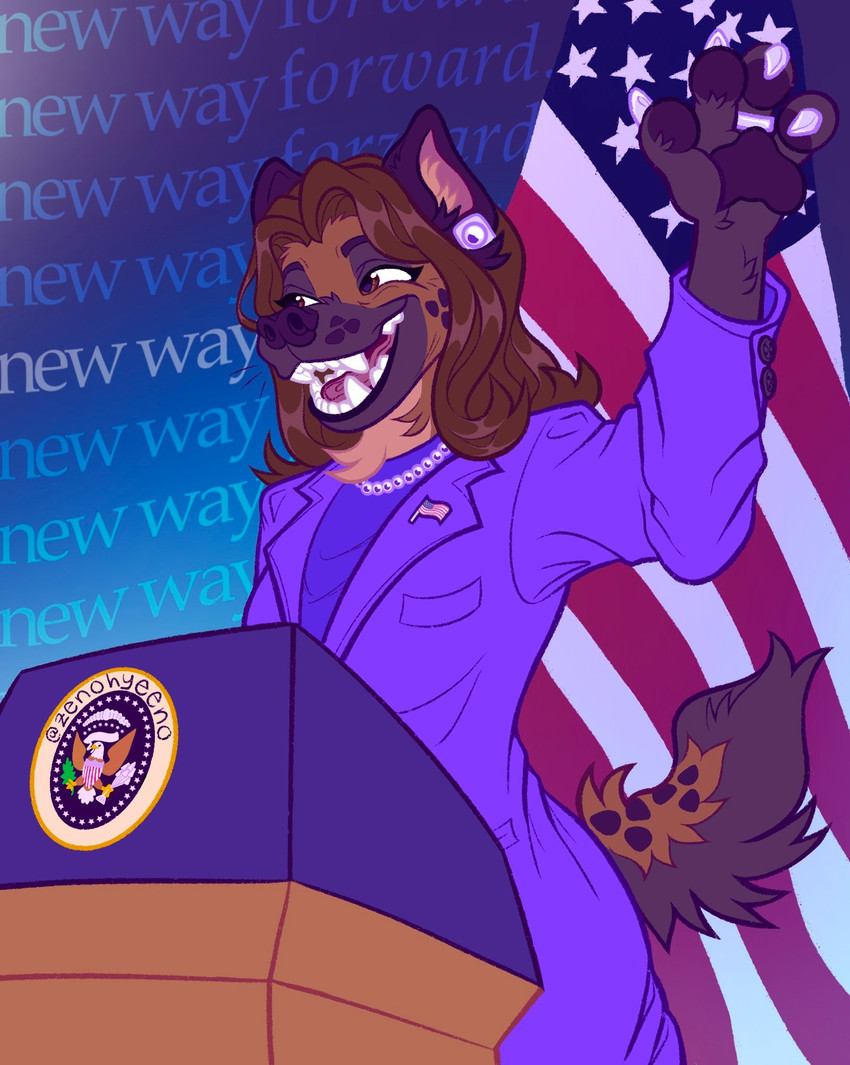 Kamala harris hyena furry