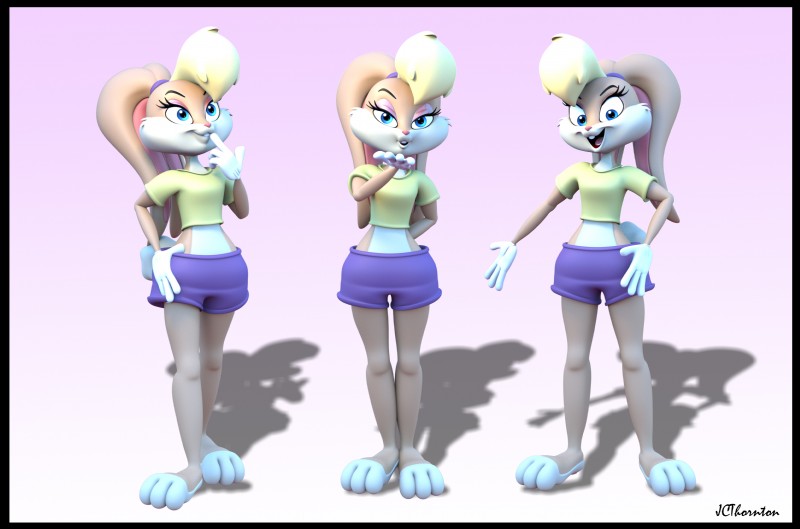 3_toes anthro black_border blonde_hair blowing_kiss blue_eyes border buckteeth clothing feet female flirting hair looking_at_viewer simple_background smile solo teeth toes jcthornton looney_tunes warner_brothers lola_bunny lagomorph leporid mammal rabbit 2017 3d_(artwork) absurd_res digital_media_(artwork) hi_res signature