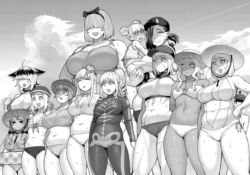 2_horns 5_fingers :3 abs absolutely_everyone accessory ahoge bangs baseball_cap biceps big_breasts big_butt bikini bikini_bottom bikini_top biped blunt_bangs bodily_fluids bodysuit bone bone_pattern bow_ribbon breasts butt carrying_another chest_scar choker cleavage clothed clothing cloud covered_eyes cute_fangs dark_body dark_skin directional_arrow double_bun drill_curls ear_piercing ear_ring empty_eyes eye_through_hair eyebrow_through_hair eyebrows eyelashes eyes_always_closed eyes_closed facial_scar fangs female female_focus fingers flat_chested floral_pattern flower flower_in_hair frilly frilly_clothing frilly_swimwear frown full_cleavage glistening glistening_body glistening_skin group hair hair_accessory hair_bow hair_bun hair_buns hair_over_eye hair_over_eyes hair_ribbon hair_tie hairband half-closed_eyes hand_on_hip happy hat headgear headwear holding_inner_tube horn hug huge_breasts huge_butt humanoid_focus humanoid_pointy_ears inflatable inner_tube jewelry large_group larger_female leg_scar long_hair looking_at_another male markings medium_breasts midriff mole_(marking) mole_under_eye musclegut muscular muscular_female muscular_humanoid muscular_thighs narrowed_eyes navel necklace not_furry_focus one-piece_swimsuit one_eye_obstructed open_mouth open_smile overweight overweight_female overweight_humanoid pattern_bikini pattern_clothing pattern_swimwear piercing plant ponytail ribbons ring_piercing scar scared screentone sharp_teeth short_hair side-tie_bikini side_bangs side_ponytail size_difference skeleton skinsuit sky slightly_chubby slightly_chubby_female slightly_chubby_humanoid small_breasts smaller_female smile standing string string_bikini striped_bikini striped_bikini_top striped_clothing striped_swimwear stripes sun_hat surprise sweat swim_ring swimwear teeth thick_thighs tied_hair tight_clothing tongue tongue_out topknot translucent translucent_hair two-piece_swimsuit wet wetsuit white_hair wide_hips synecdoche asian_mythology east_asian_mythology j._r._r._tolkien japanese_mythology middle-earth_(tolkien) mythology plus-sized_elf doeda_(plus-sized_elf) elfuda_(plus-sized_elf) gonda_(plus-sized_elf) hitome_(plus-sized_elf) honeda_(plus-sized_elf) kobo_(plus-sized_elf) kuroeda_(plus-sized_elf) kusahanada_(plus-sized_elf) melo_(plus-sized_elf) oga_(plus-sized_elf) oku_(plus-sized_elf) raika_(plus-sized_elf) tomoatsu_naoe animal_humanoid canid canid_humanoid canine canine_humanoid cyclops dark_elf demon dog_humanoid dragon dragon_humanoid elemental_creature elemental_humanoid elf hobbit human humanoid mammal mammal_humanoid mythological_creature mythological_scalie oni scalie undead yokai 2020 greyscale hi_res monochrome official_art