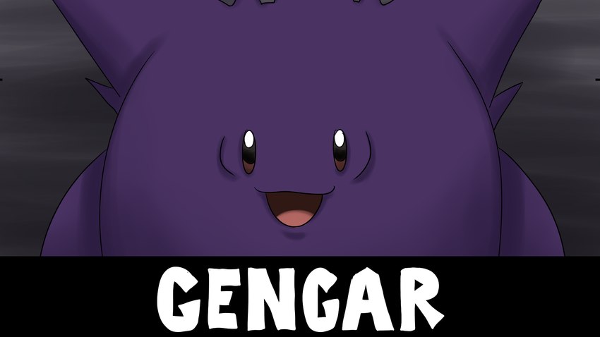 ambiguous_gender brown_eyes feral looking_at_viewer open_mouth purple_body solo tongue ergomancy nintendo pokemon clefable generation_1_pokemon gengar hybrid pokemon_(species) 16:9 hi_res widescreen