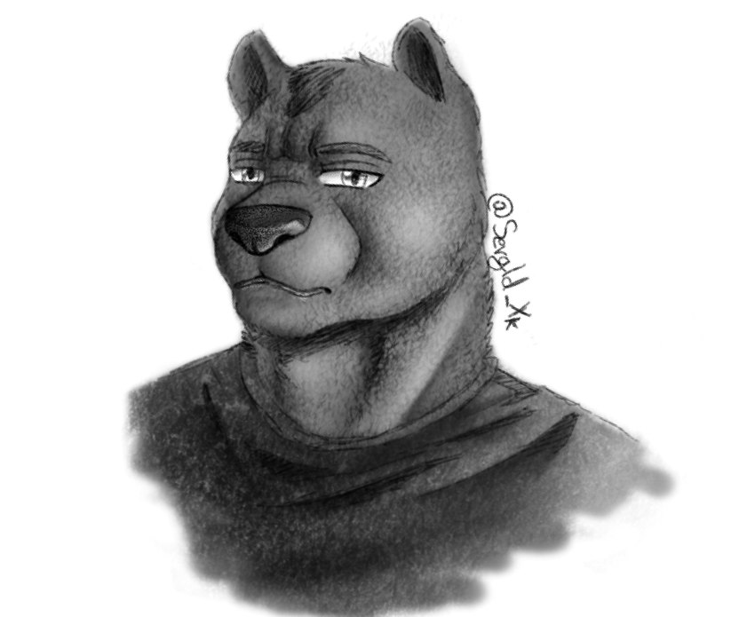 anthro male solo sergld bear mammal compression_artifacts headshot_portrait hi_res portrait upscale