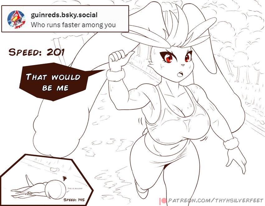 ask_blog big_breasts bodily_fluids bottomwear breasts cleavage clothed clothing female jogging lying on_front outside pants plant sweat text tree thyhsilverfeet nintendo pokemon gardevoir generation_3_pokemon generation_4_pokemon lopunny pokemon_(species) absurd_res english_text hi_res url