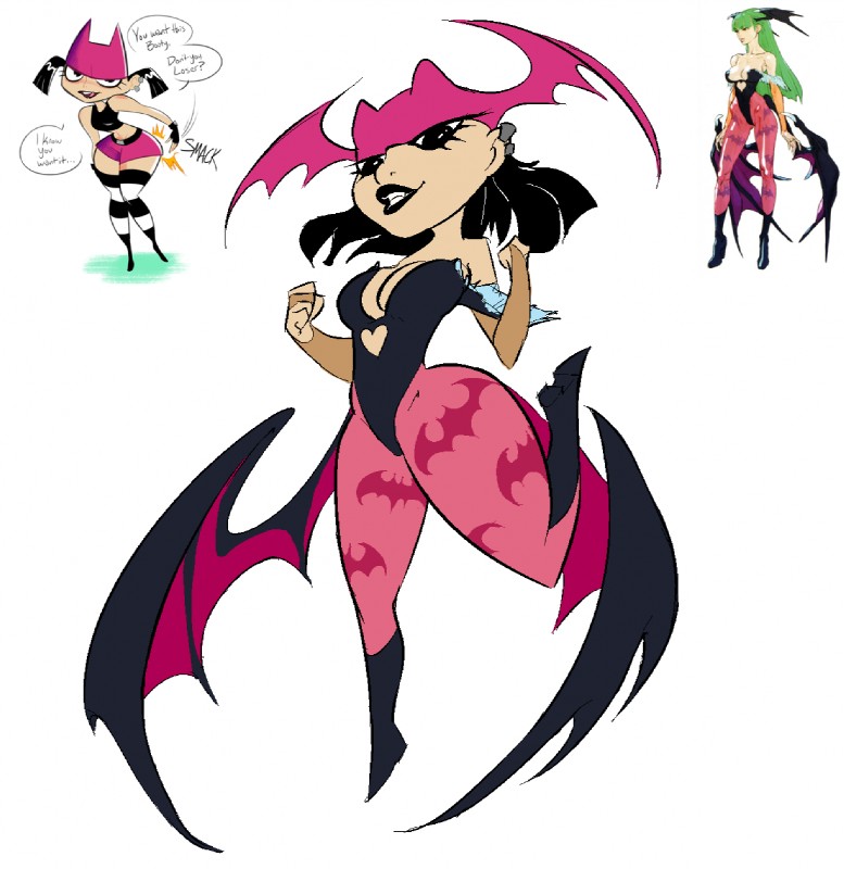 morrigan aensland and tiff crust (my life as a teenage robot and etc) created by artblush