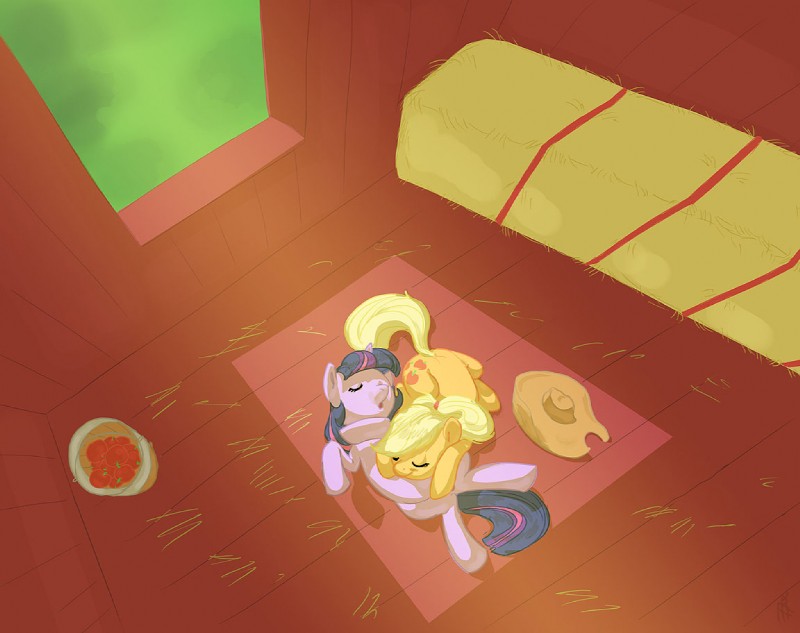 applejack and twilight sparkle (friendship is magic and etc) created by carniscorner