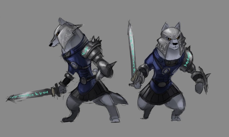 anthro armor belt black_nose bracers buckler clothed clothing fur glowing grey_background grey_body grey_fur headgear helmet magic_sword male melee_weapon runes shield simple_background solo spiked_armor spikes sword weapon yellow_eyes purpleground02 armello league_of_geeks thane_(armello) canid canine canis mammal wolf 2017 5:3