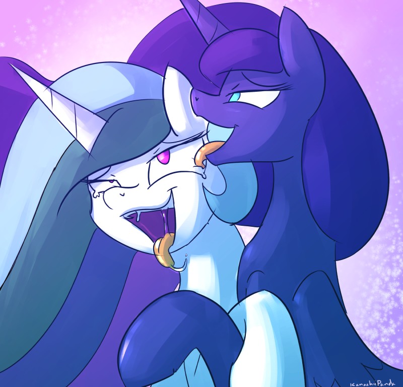 ahegao blue_hair bodily_fluids duo eye_licking eye_torture female feral hair horn licking long_hair looking_pleasured multicolored_hair open_mouth ouch saliva saliva_string teeth tongue tongue_out kanashiipanda friendship_is_magic hasbro my_little_pony mythology princess_celestia_(mlp) princess_luna_(mlp) equid equine mammal mythological_creature mythological_equine unicorn 2016 absurd_res hi_res incest_(lore) sibling_(lore) sister_(lore) sisters_(lore)