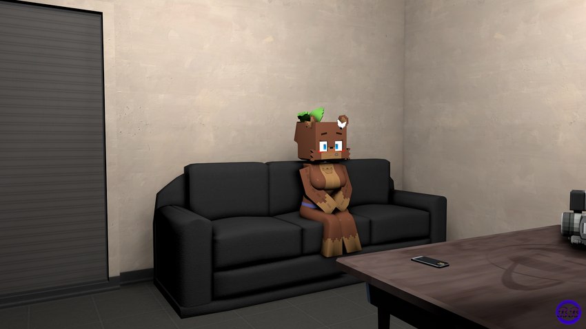 anthro breasts brown_body brown_hair camera cellphone electronics embarrassed female feral fur furniture hair phone sofa solo bbcom microsoft minecraft mojang xbox_game_studios bia_(slipperyt) bear humanoid mammal 16:9 3d_(artwork) digital_media_(artwork) hi_res meme source_filmmaker_(artwork) widescreen