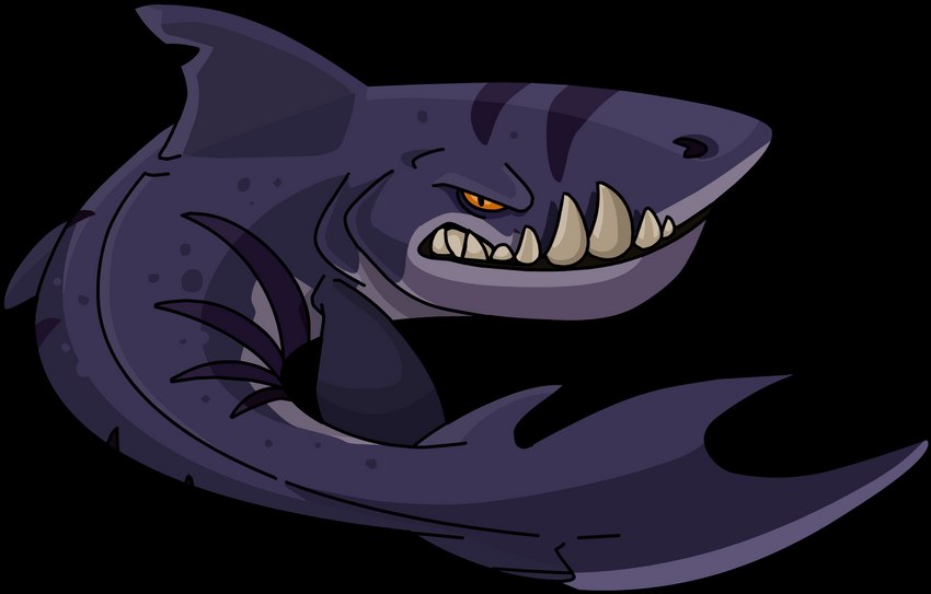 ambiguous_gender feral fin looking_at_viewer orange_sclera sharp_teeth solo tail teeth toony unknown_artist club_penguin fish mackerel_shark marine megalodon prehistoric_species shark alpha_channel full-length_portrait hi_res official_art portrait