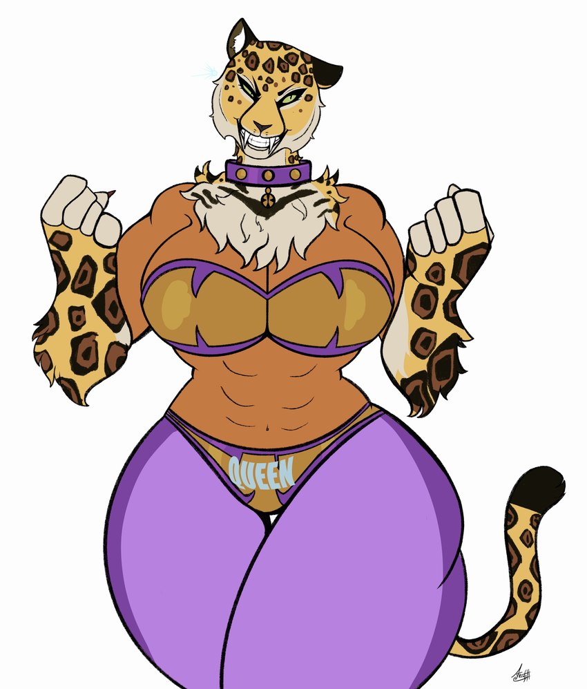 anthro big_breasts big_butt breasts butt crossgender female mtf_crossgender muscular muscular_female solo strong_female panthra78 tekken king_(tekken) felid feline jaguar mammal pantherine absurd_res hi_res tagme