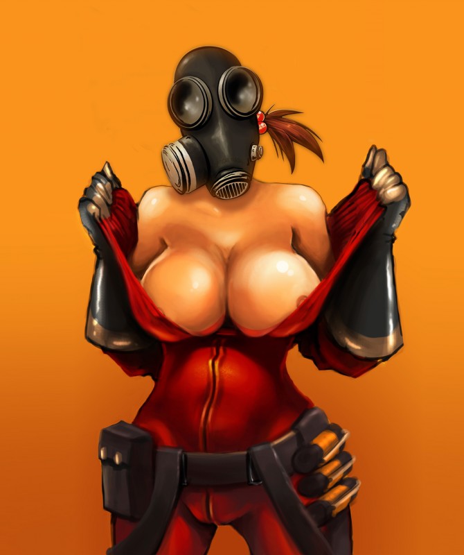 big_breasts biped breasts clothing female gas_mask gloves handwear mask nipples not_furry simple_background solo unknown_artist reliable_excavation_demolition team_fortress_2 valve pyro_(team_fortress_2) humanoid absurd_res hi_res