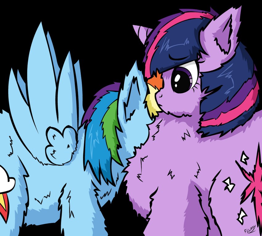 cutie_mark duo female feral hair horn multicolored_hair pomf purple_hair rainbow_hair simple_background text transparent_background wings mixermike622 fluffy_pony friendship_is_magic hasbro my_little_pony equid equine fluffy_pony_(species) mammal alpha_channel english_text