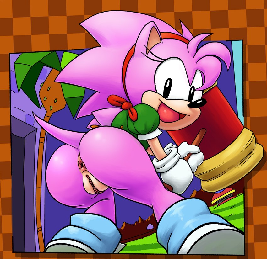 amy rose and classic amy rose (sonic the hedgehog (series) and etc) created by ninoeros and sr