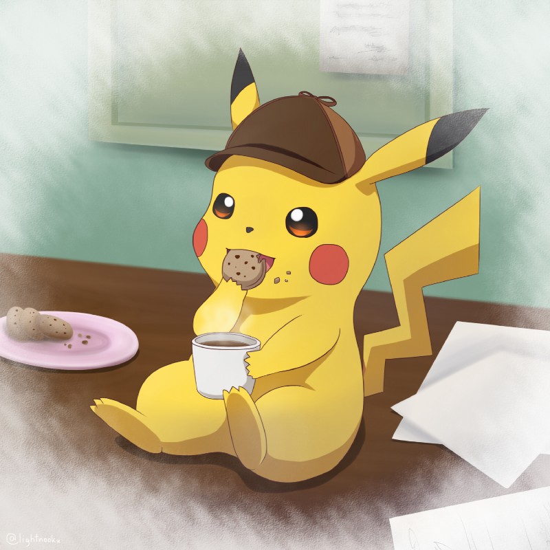 detective pikachu (detective pikachu (video game) and etc) created by ムラサキネコ