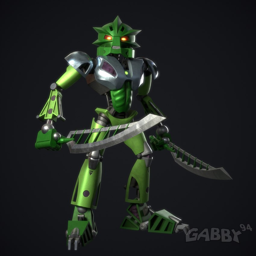 armor glowing glowing_eyes gradient_background green_body looking_at_viewer machine male mask melee_weapon not_furry red_eyes silver_body simple_background solo sword weapon gabby94 bionicle lego lewa biomechanical humanoid robot robot_humanoid toa 1:1 3d_(artwork) better_version_at_paywall blender_(artwork) digital_media_(artwork) hi_res