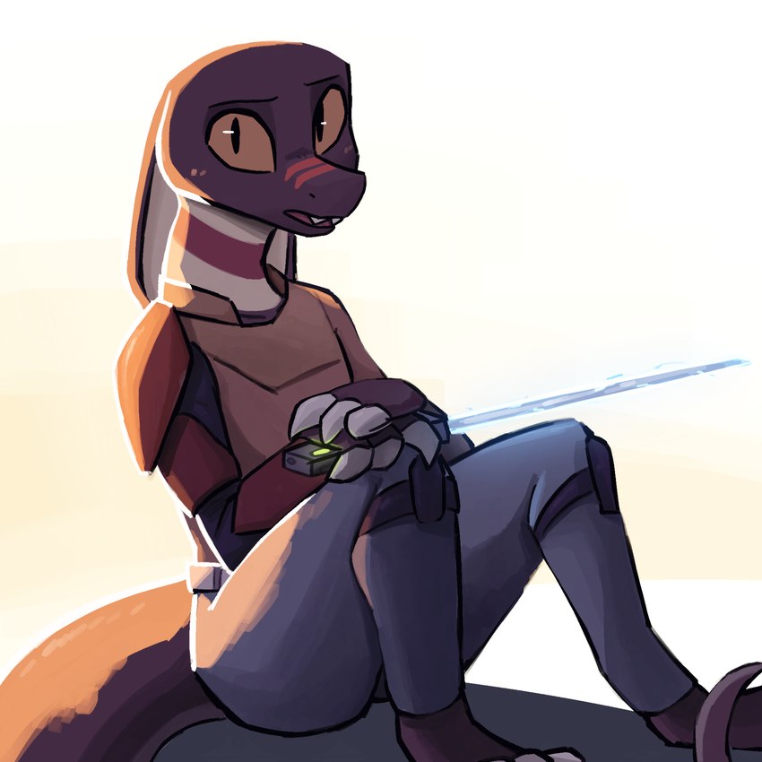 anthro bottomwear clothed clothing fully_clothed light looking_at_viewer pants sitting solo tail enginetrap miles_(enginetrap) reptile scalie snake 1:1 2022 digital_media_(artwork) hi_res lighting shaded