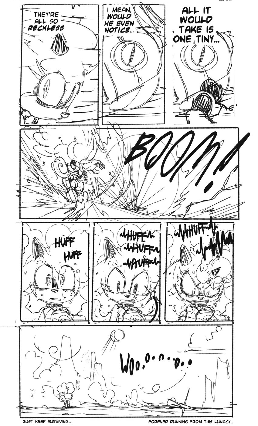 2_horns angry anthro biped bodily_fluids border breathing breathing_noises cowbell dialogue duo explosion eyelashes female horn male motion_lines outside rear_view simple_background solo solo_focus sound_effects sweat sweatdrop sweaty_face text white_background white_border wind wispon adam_bryce_thomas idw_publishing sega sonic_the_hedgehog_(comics) sonic_the_hedgehog_(idw) sonic_the_hedgehog_(series) lanolin_the_sheep_(sonic) maggie_(sonic) bovid caprine mammal sheep absurd_res comic english_text hi_res monochrome sketch