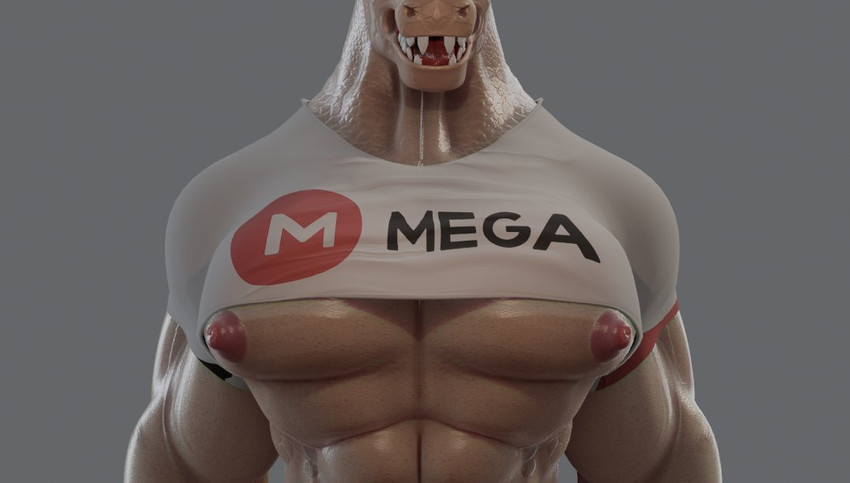 abs anthro big_nipples big_pecs clothing male muscular muscular_anthro muscular_male nipples non-mammal_nipples pecs sharp_teeth shirt small_clothing small_shirt solo teeth topwear morethreedee dinosaur prehistoric_species reptile scalie 3d_(artwork) digital_media_(artwork)