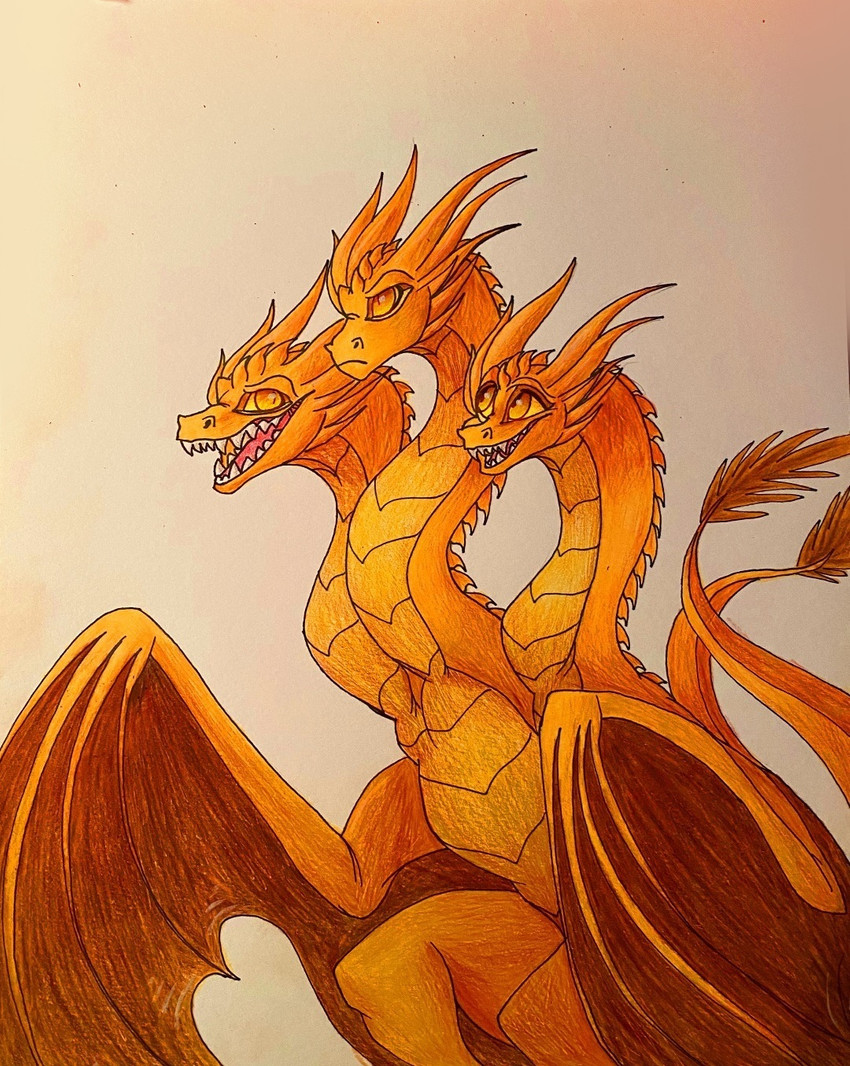 king ghidorah (european mythology and etc) created by plaguedogs123