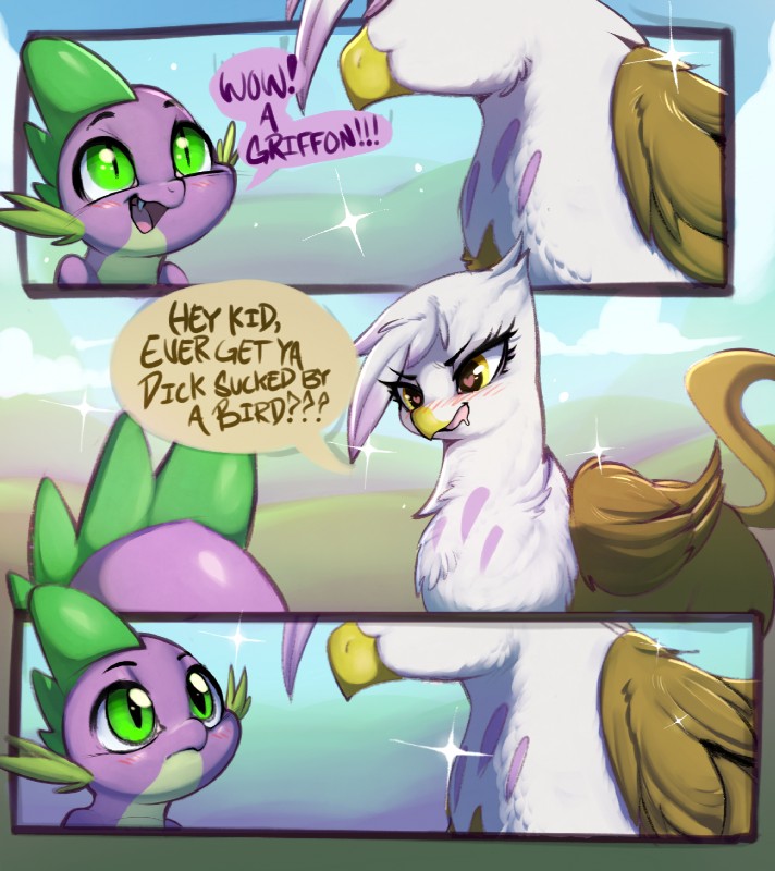 gilda and spike (hey kid ever had ya dick sucked and etc) created by lunarmarshmallow