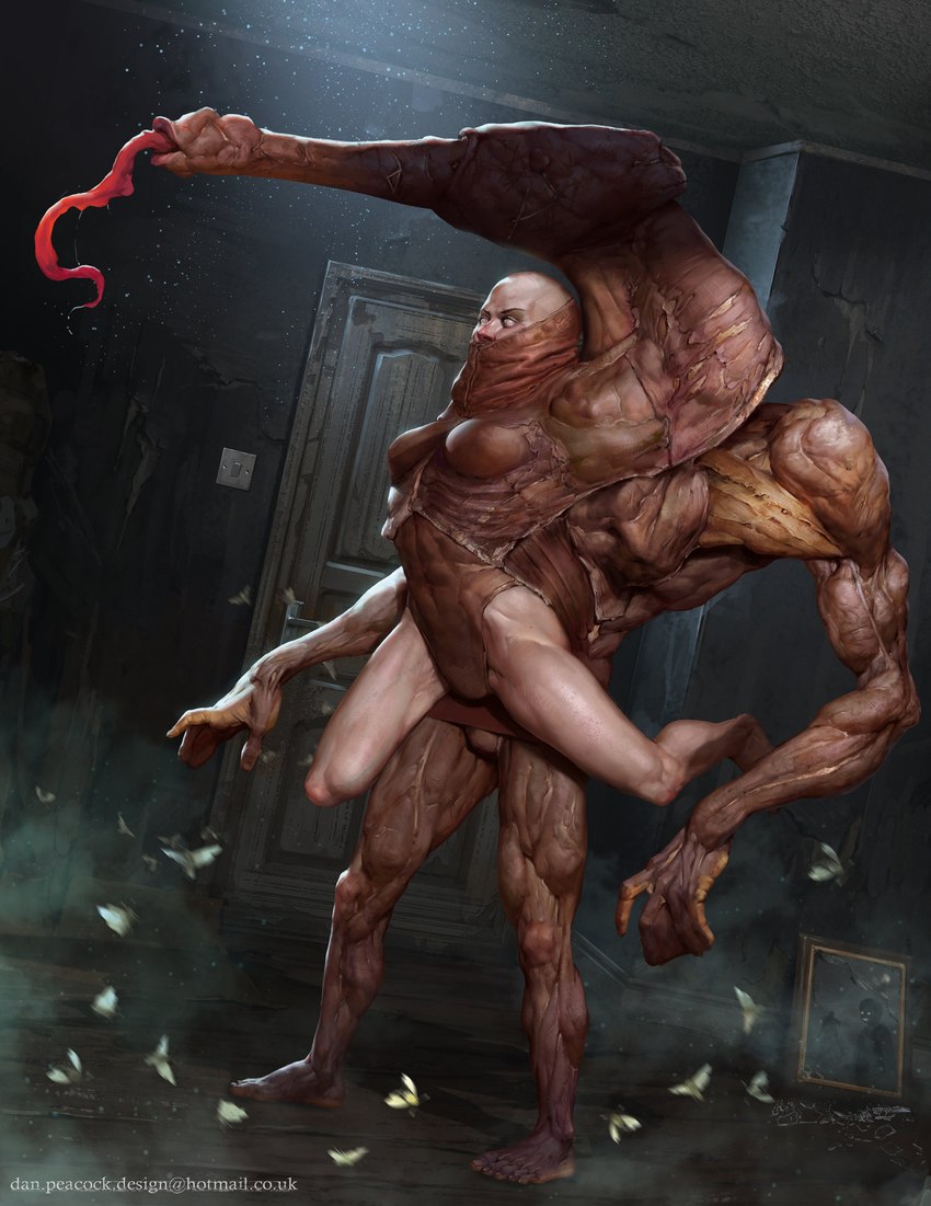 5_fingers biceps biped body_horror door duo female female_human fingers front_view fused inside larger_humanoid larger_male lightswitch long_tongue male male_humanoid muscular muscular_male nightmare_fuel not_furry nude picture_frame prehensile_tongue serratus size_difference smaller_female smaller_human standing text three-quarter_view tongue triceps pencilmoose ambient_arthropod ambient_flier ambient_insect arthropod flesh_creature human humanoid insect mammal 2015 colored detailed digital_media_(artwork) digital_painting_(artwork) full-length_portrait hi_res portrait shaded url