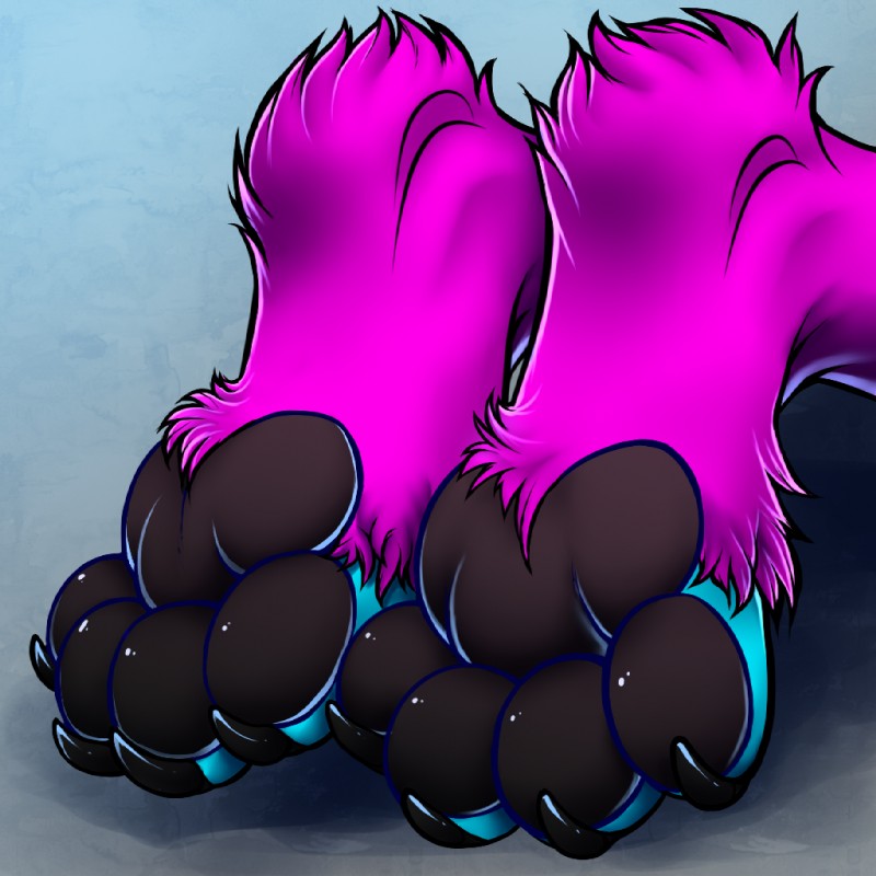 ambiguous_gender feet fluffy foot_shot pawpads paws solo caesarus yozora canid canine canis mammal wolf 1:1