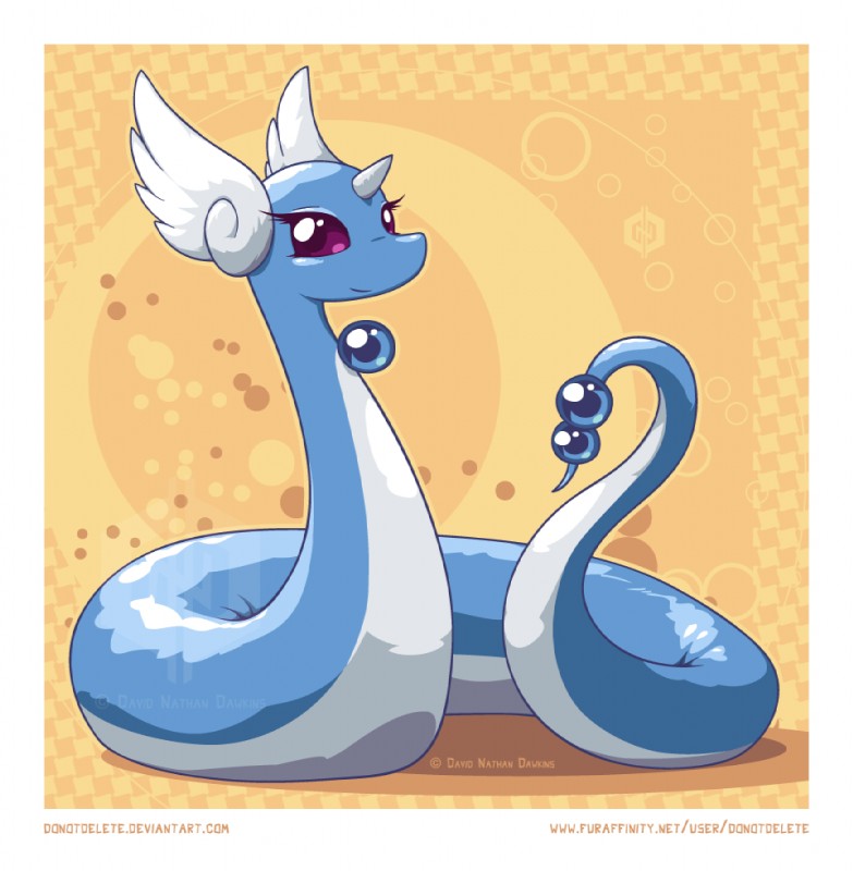 blue_body blue_skin eyelashes feathered_wings feathers female feral head_wings horn looking_at_viewer purple_eyes solo text unusual_wing_placement wings donotdelete nintendo pokemon dragonair generation_1_pokemon pokemon_(species) reptile scalie snake url