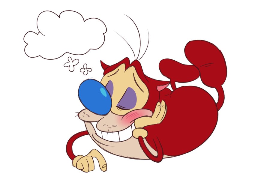 stimpy j. cat (ren and stimpy and etc) created by 8-bit-britt