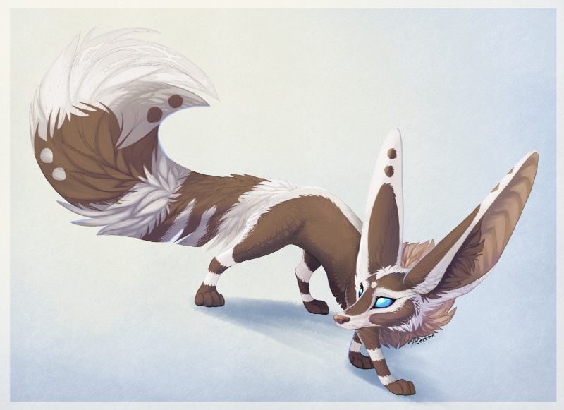 brown_body brown_fur brown_nose feral fur paws quadruped simple_background solo standing aseethe melody_(aseethe) canid canine fennec_fox fox mammal true_fox digital_media_(artwork)