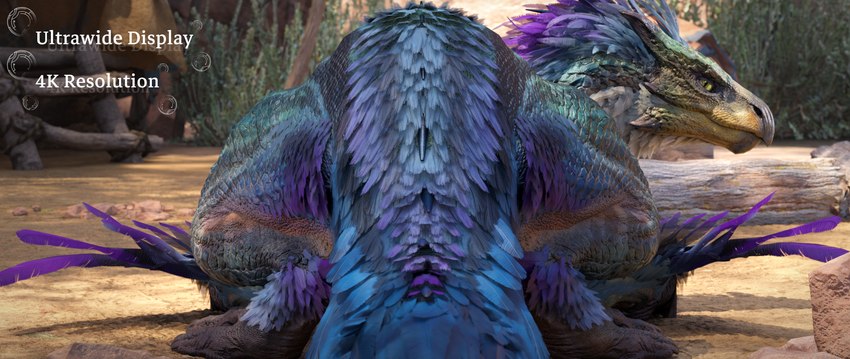 ambiguous_gender beak blue_body blue_feathers butt claws crouching detailed_background feathered_wings feathers feral green_body horn looking_at_viewer looking_back looking_back_at_viewer lying multicolored_body multicolored_feathers multicolored_scales on_front on_ground outside plant presenting presenting_hindquarters pupils purple_body purple_feathers rear_view rock scales slit_pupils solo spikes spread_legs spreading suggestive suggestive_pose tail tan_body tan_feathers text thick_thighs trunk ultrawide wings yellow_eyes ivorylagiacrus capcom monster_hunter feathered_scalie scalie seikret 2025 3d_(artwork) 7:3 absurd_res blender_(artwork) digital_media_(artwork) english_text hi_res