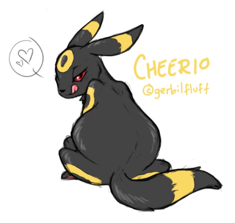 ambiguous_gender belly big_belly feral heart_symbol one_eye_closed pregnant pregnant_feral red_eyes solo wink catspit nintendo pokemon eeveelution generation_2_pokemon pokemon_(species) umbreon trans_(lore) trans_man_(lore)