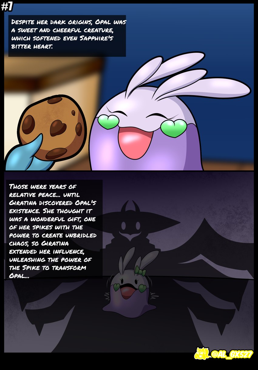 anthro dialogue female feral hair happy magic magic_user purple_body shadow short_hair slime text transformation witch al_gx nintendo pokemon opal_(al_gx) altered_forme_giratina generation_4_pokemon generation_6_pokemon giratina goo_creature goomy legendary_pokemon pokemon_(species) absurd_res comic english_text hi_res story daughter_(lore) mother_(lore) mother_and_child_(lore) mother_and_daughter_(lore) parent_(lore) parent_and_child_(lore) parent_and_daughter_(lore)