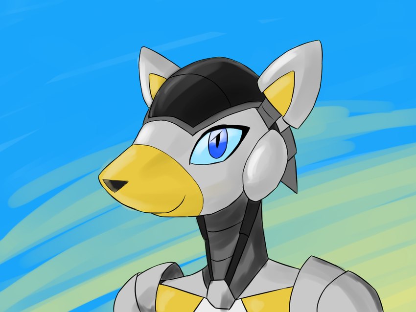 aircraft anthro blue_eyes female machine not_furry robot_ears simple_background smile solo vehicle white_body yellow_body sealer4258 kat_(sealer4258) aircraft_humanoid living_aircraft living_machine living_vehicle robot robot_anthro 4:3 digital_media_(artwork) headshot_portrait portrait