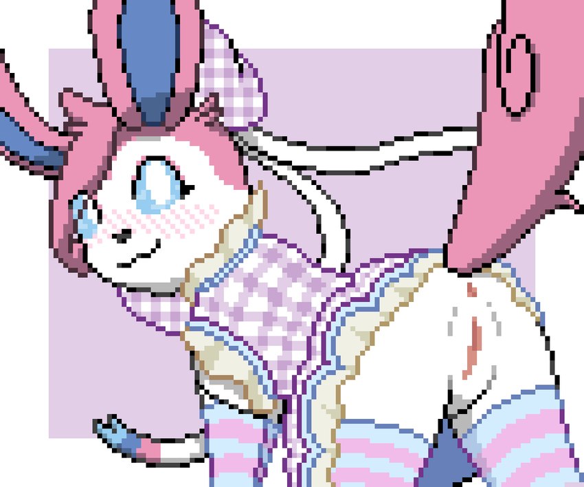 checkered style sylveon and dizzy (pokemon unite and etc) created by zabozamojo