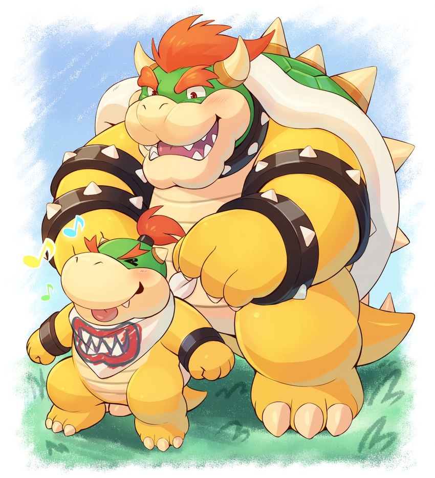 bowser and bowser jr. (bowser day and etc) created by adios